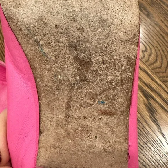 Extremely RARE Pink Lambskin Chanel Ballerina Size 38.5 - Picture 8 of 8